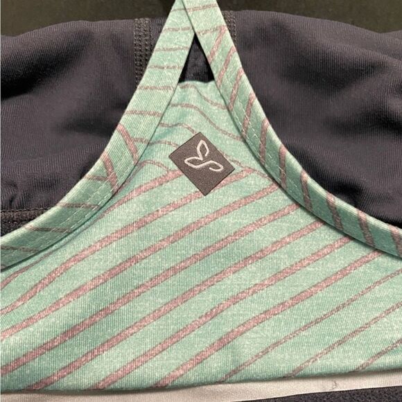 NWOT PRANA Wonder Often Striped Tank Top Teal
Blue Open Back Women's Size Small - Picture 6 of 7